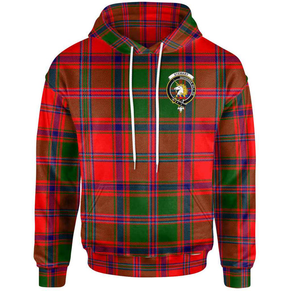 Scottish Stewart (of Appin) Clan Crest Tartan Hoodie Front Side Tartan Plaid