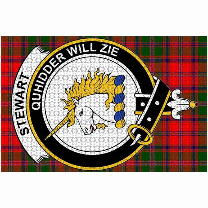 Scottish Stewart of Appin Clan Crest Tartan Jigsaw Puzzle 2