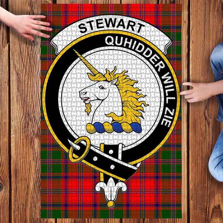 Scottish Stewart of Appin Clan Crest Tartan Jigsaw Puzzle 3