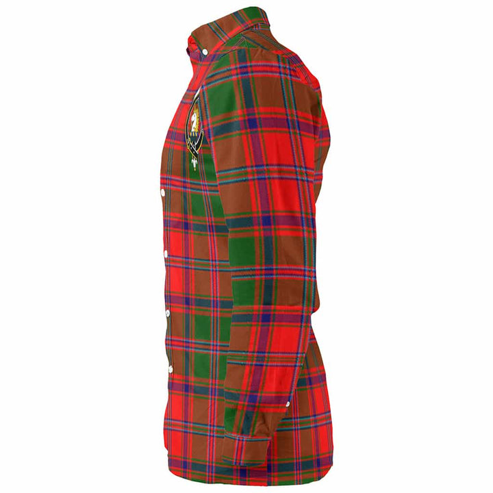 Scottish Stewart (of Appin) Clan Crest Tartan Long Sleeve Shirt Tartan Plaid
