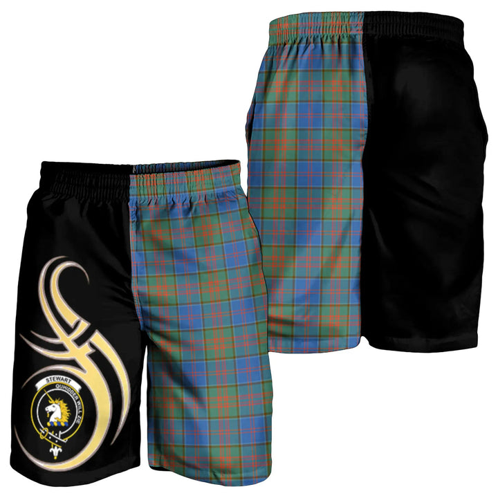Scottish Stewart of Appin Hunting Ancient Clan Crest Tartan Believe in Me Men's Shorts