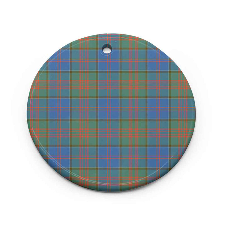 Scottish Stewart of Appin Hunting Ancient Clan Tartan Ceramic Ornament Circle Shape Tartan Plaid