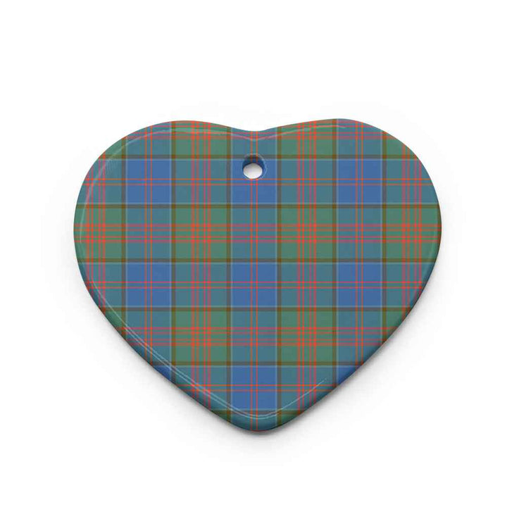 Scottish Stewart of Appin Hunting Ancient Clan Tartan Ceramic Ornament Heart Shape Tartan Plaid