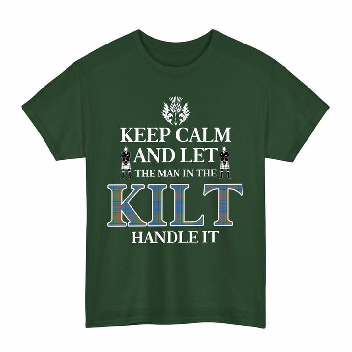 Scottish Stewart of Appin Hunting Ancient Clan Tartan T-Shirt - Keep Calm Tartan Plaid Forest Green Color