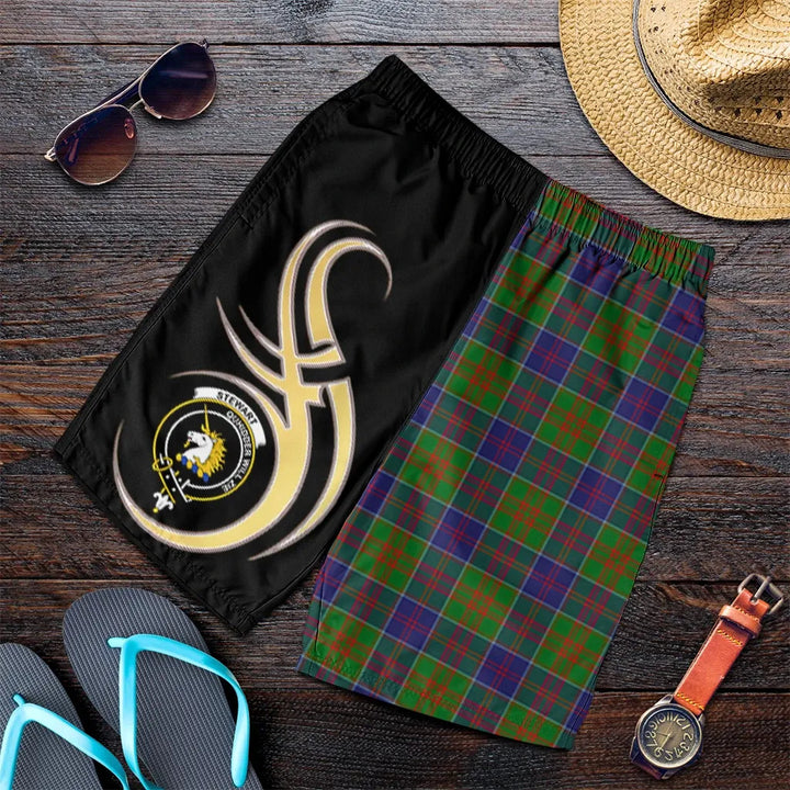 Scottish Stewart of Appin Hunting Modern Clan Crest Tartan Believe in Me Men's Shorts