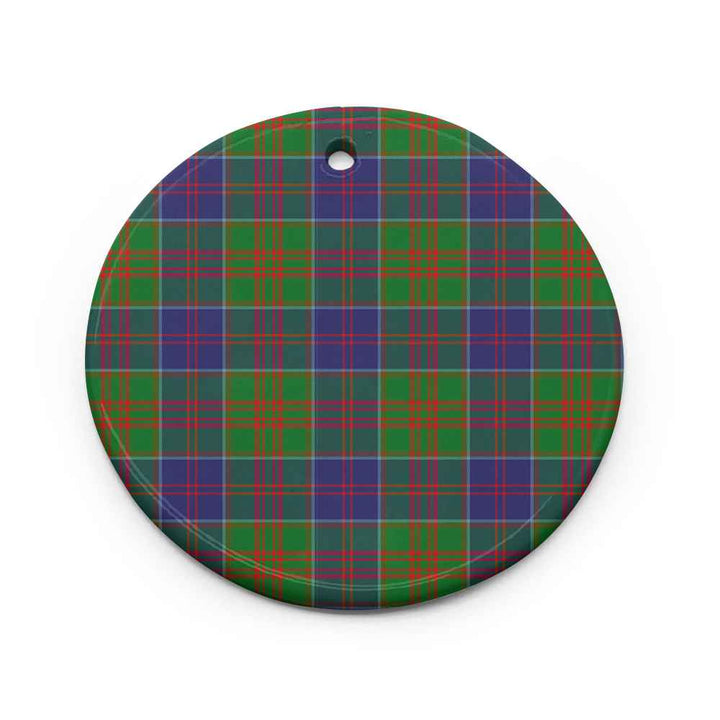 Scottish Stewart of Appin Hunting Modern Clan Tartan Ceramic Ornament Circle Shape Tartan Plaid