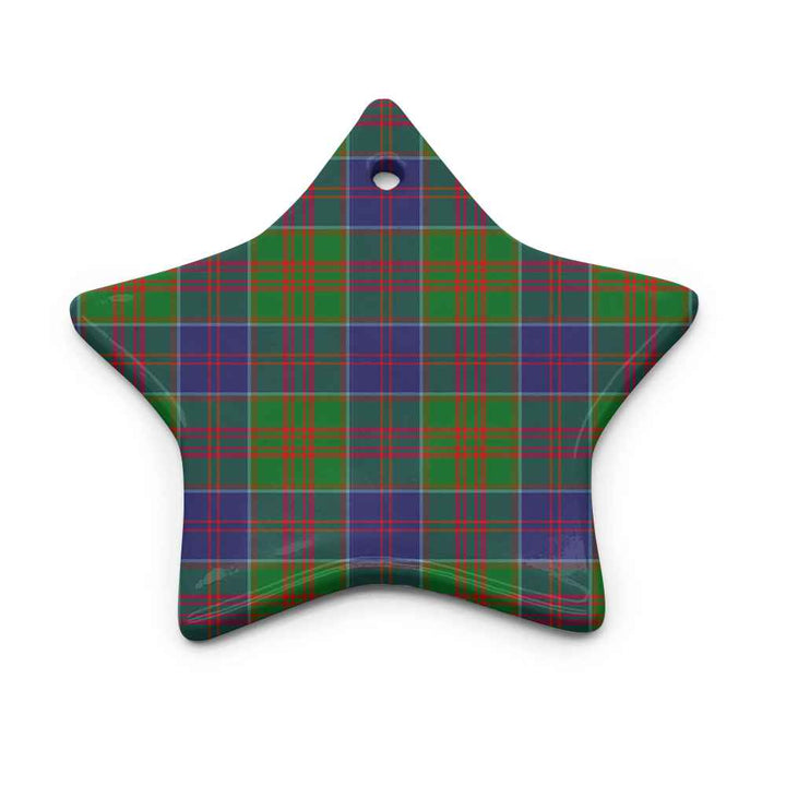 Scottish Stewart of Appin Hunting Modern Clan Tartan Ceramic Ornament Star Shape Tartan Plaid