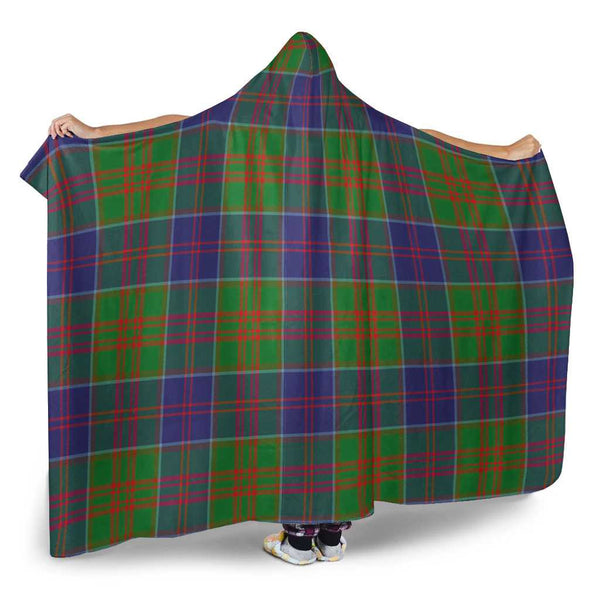 Scottish Stewart of Appin Hunting Modern Clan Tartan Hooded Blanket Tartan Plaid 2