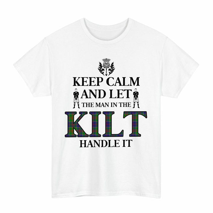 Scottish Stewart of Appin Hunting Modern Clan Tartan T-Shirt - Keep Calm Tartan Plaid White Color