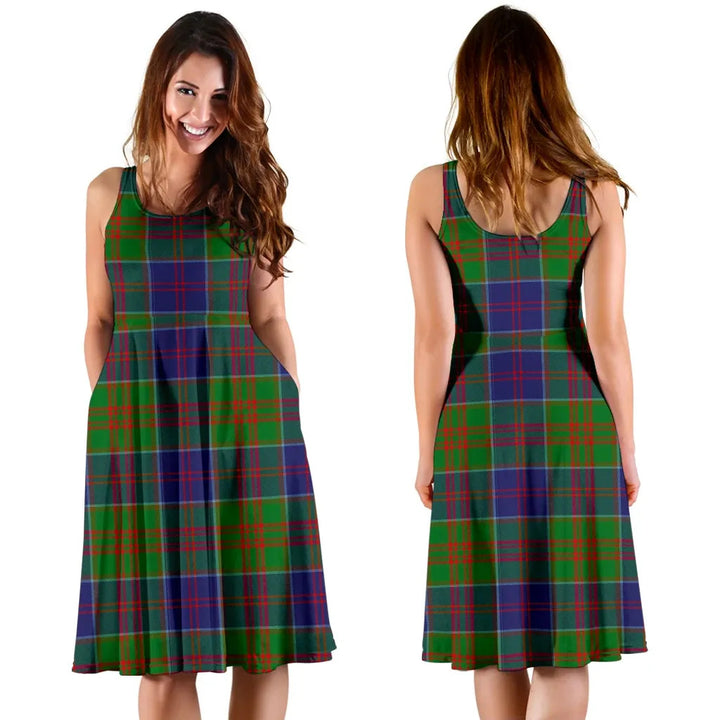 Scottish Stewart of Appin Hunting Modern Clan Tartan Women Midi Dress