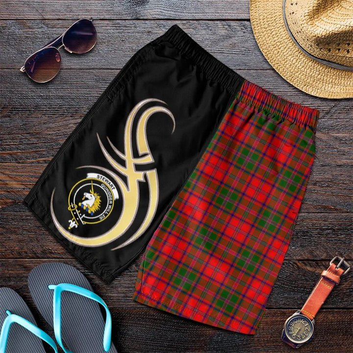 Scottish Stewart of Appin Modern Clan Crest Tartan Believe in Me Men's Shorts