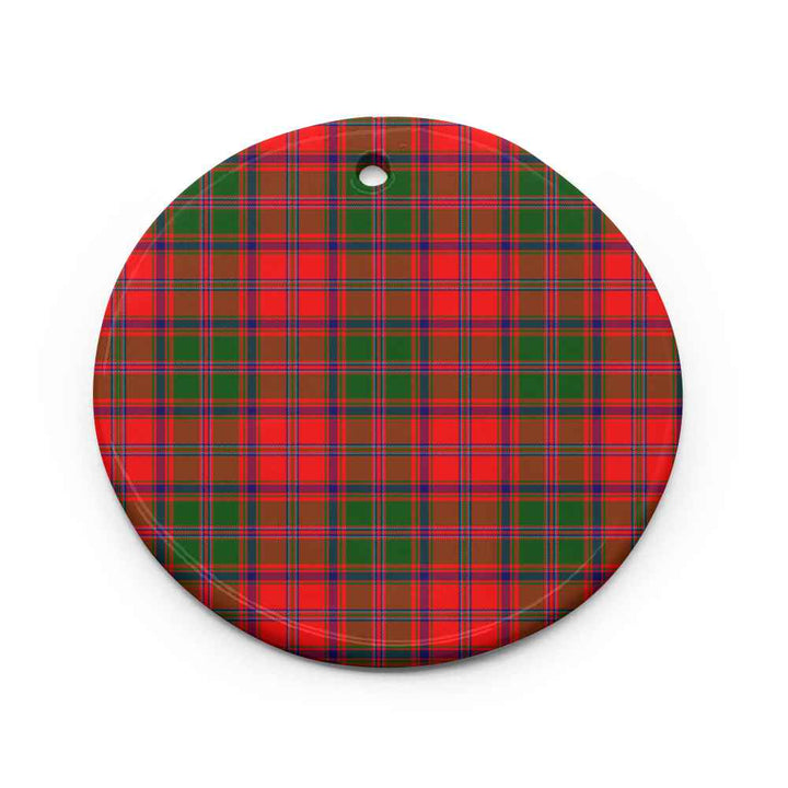 Scottish Stewart of Appin Modern Clan Tartan Ceramic Ornament Circle Shape Tartan Plaid
