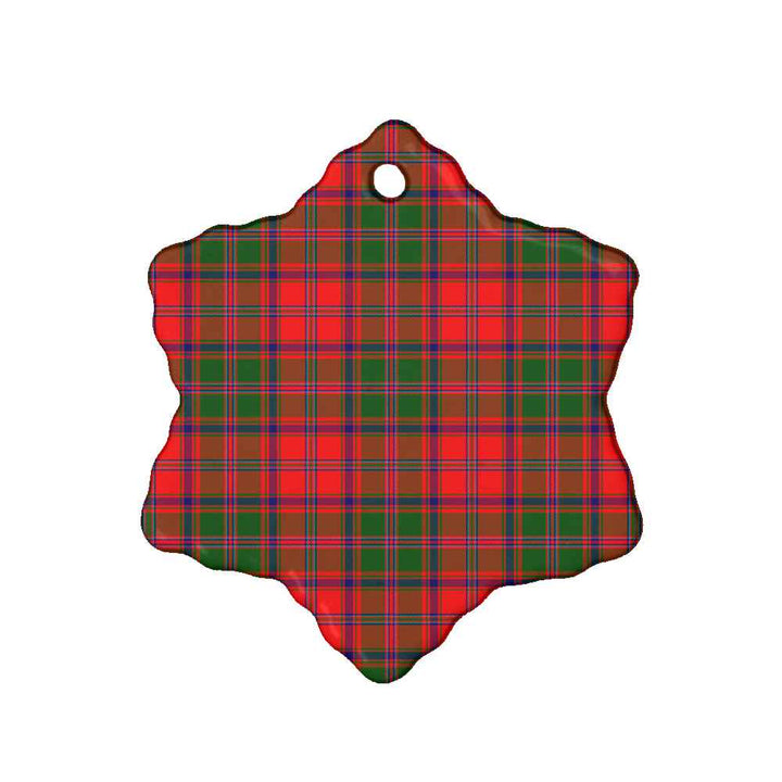 Scottish Stewart of Appin Modern Clan Tartan Ceramic Ornament Snow Flake Shape Tartan Plaid