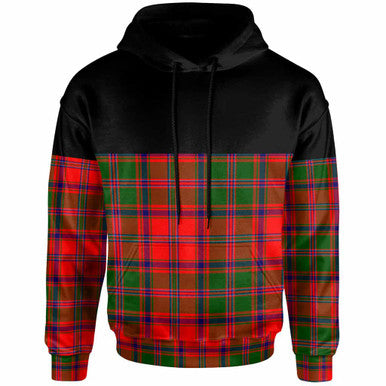 Scottish Stewart of Appin Modern Clan Tartan Hoodie - Horizontal Style Front Side Tartan Plaid