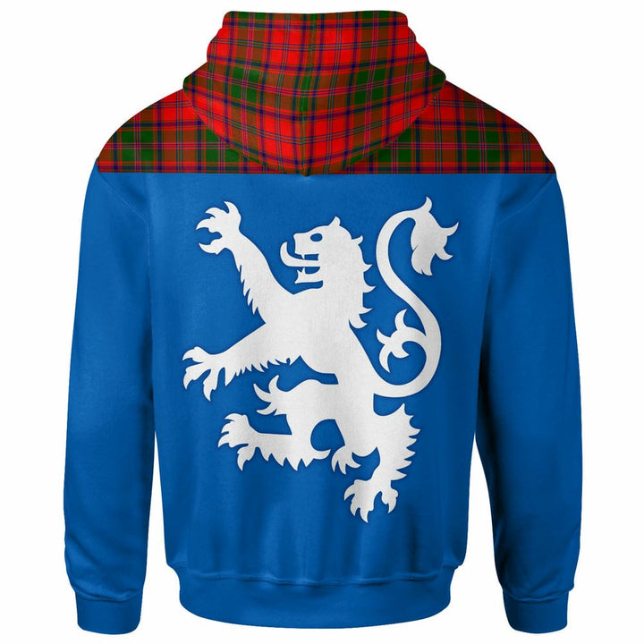 Scottish Stewart of Appin Modern Clan Tartan Hoodie - Lion Rampant of Scotland With Flag back Side Tartan Plaid