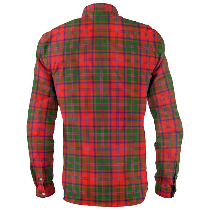 Scottish Stewart of Appin Modern Clan Tartan Long Sleeve Shirt Back Side Tartan Plaid