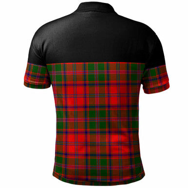 Scottish Stewart of Appin Modern Clan Tartan Polo Shirt - Horizontal Style Back Side Tartan Plaid
