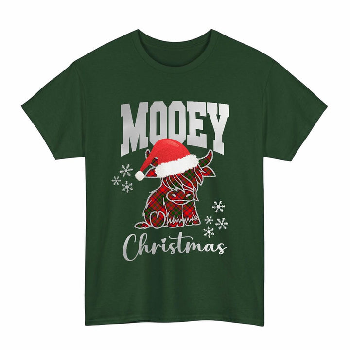 Scottish Stewart of Appin Modern Clan Tartan T-Shirt - Mooey Christmas Tartan Plaid Forest Green Color