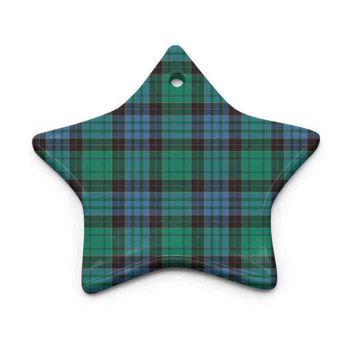 Scottish Stewart Old Ancient Clan Tartan Ceramic Ornament Star Shape Tartan Plaid