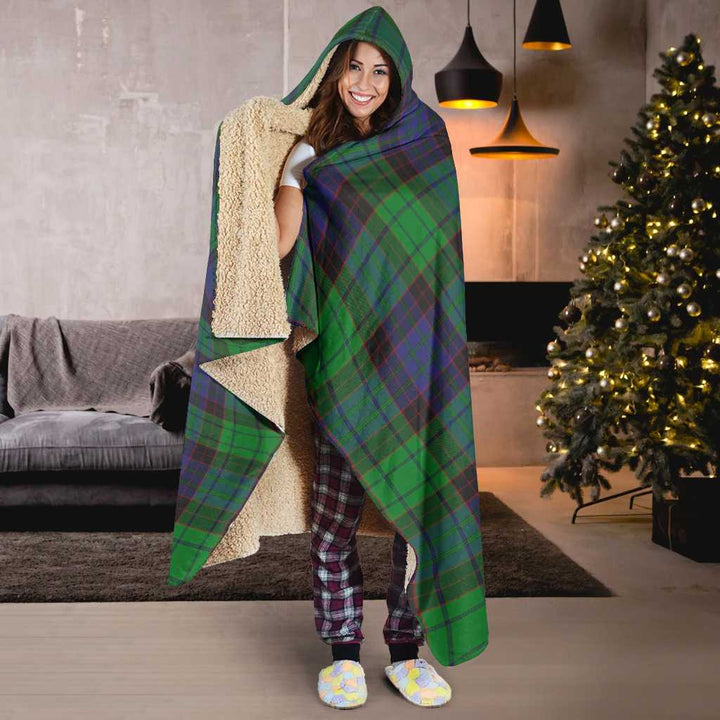 Scottish Stewart Old Modern Clan Tartan Hooded Blanket Tartan Plaid 6