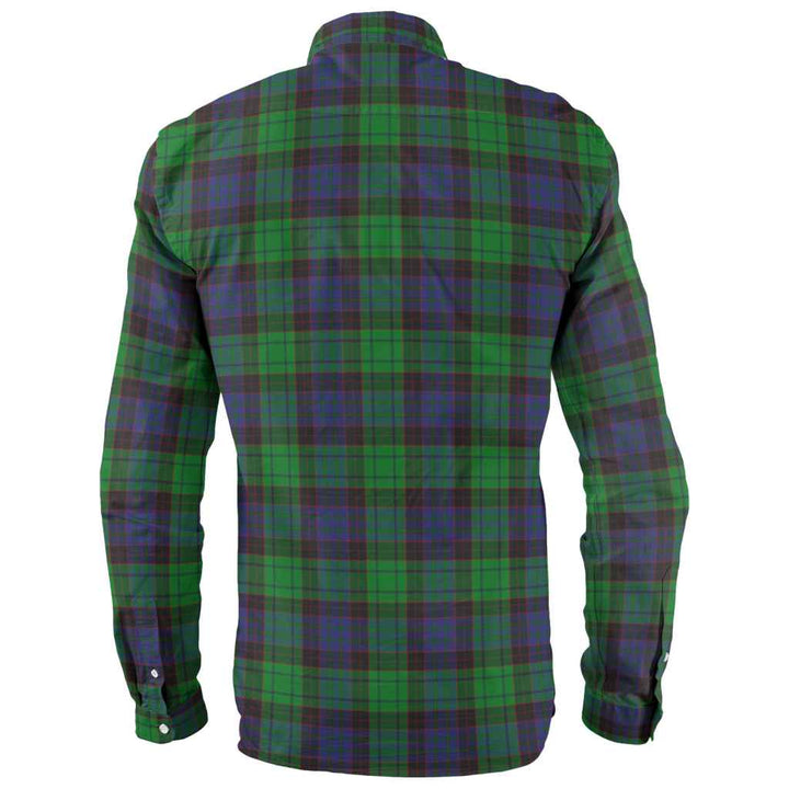 Scottish Stewart Old Modern Clan Tartan Long Sleeve Shirt Back Side Tartan Plaid