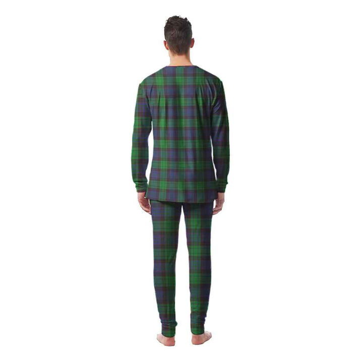 Scottish Stewart Old Modern Clan Tartan Pajama Set Men Back Side Tartan Plaid