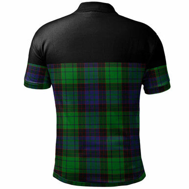 Scottish Stewart Old Modern Clan Tartan Polo Shirt - Horizontal Style Back Side Tartan Plaid