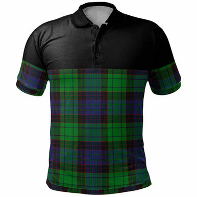 Scottish Stewart Old Modern Clan Tartan Polo Shirt - Horizontal Style Front Side Tartan Plaid