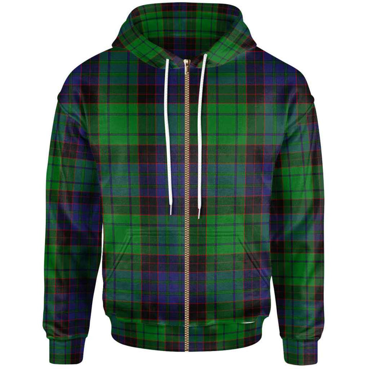 Scottish Stewart Old Modern Clan Tartan Hoodie Zip Tartan Plaid