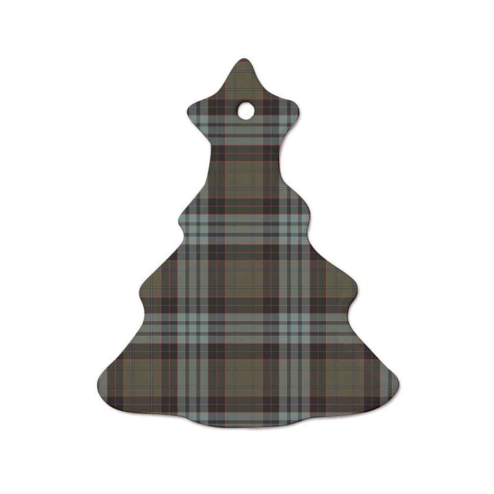 Scottish Stewart Old Weathered Clan Tartan Ceramic Ornament  Tree Shape Tartan Plaid