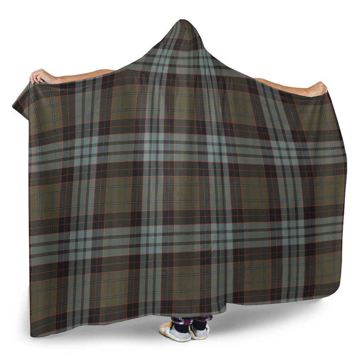 Scottish Stewart Old Weathered Clan Tartan Hooded Blanket Tartan Plaid 2
