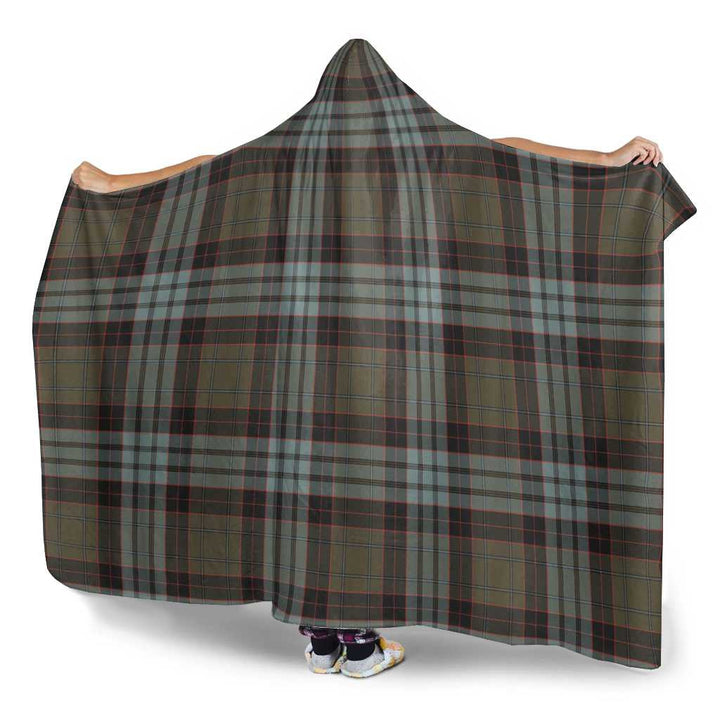 Scottish Stewart Old Weathered Clan Tartan Hooded Blanket Tartan Plaid 3