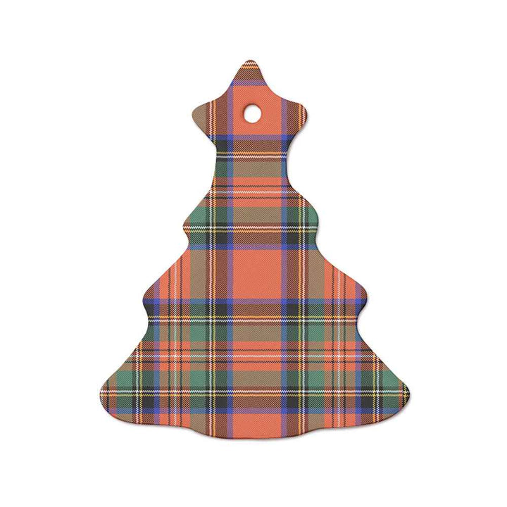 Scottish Stewart Royal Ancient Clan Tartan Ceramic Ornament  Tree Shape Tartan Plaid