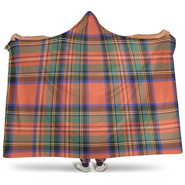 Scottish Stewart Royal Ancient Clan Tartan Hooded Blanket Tartan Plaid 1