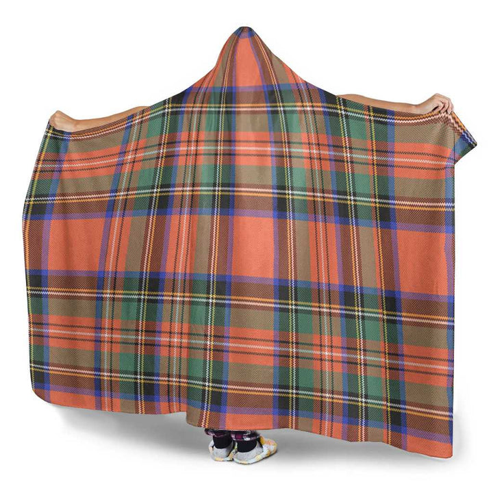 Scottish Stewart Royal Ancient Clan Tartan Hooded Blanket Tartan Plaid 3
