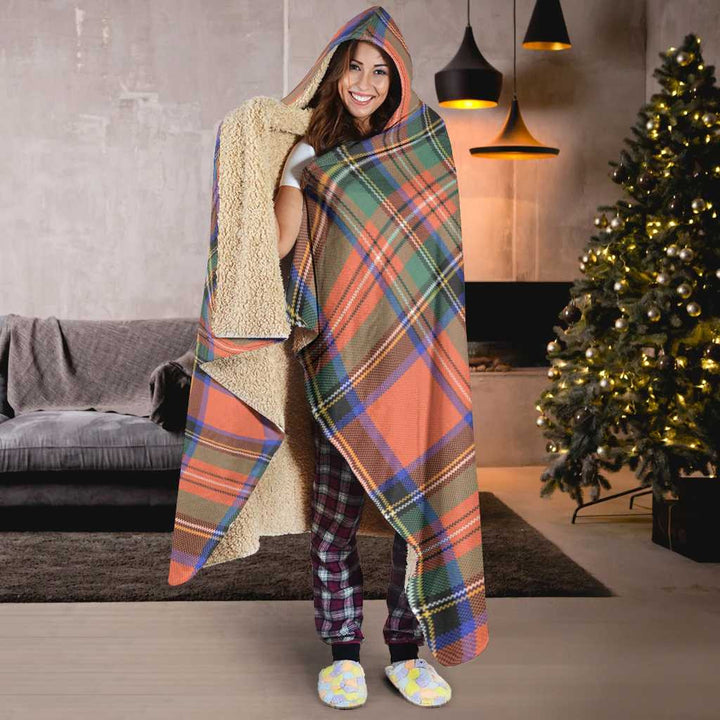 Scottish Stewart Royal Ancient Clan Tartan Hooded Blanket Tartan Plaid 6