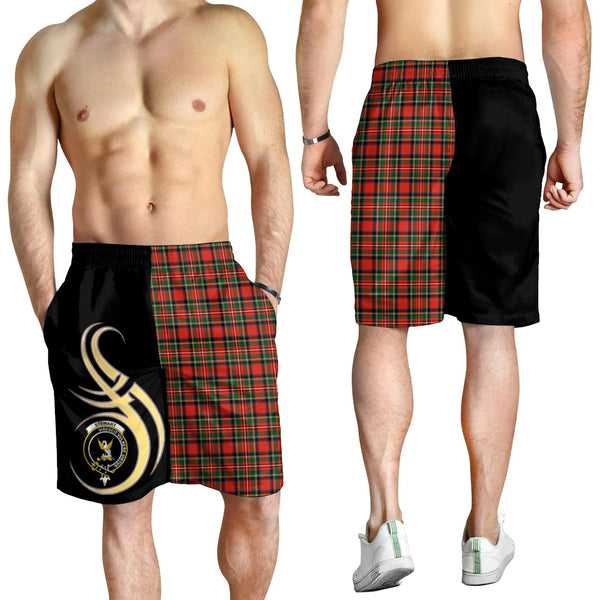 Scottish Stewart Royal Modern Clan Crest Tartan Believe in Me Men's Shorts