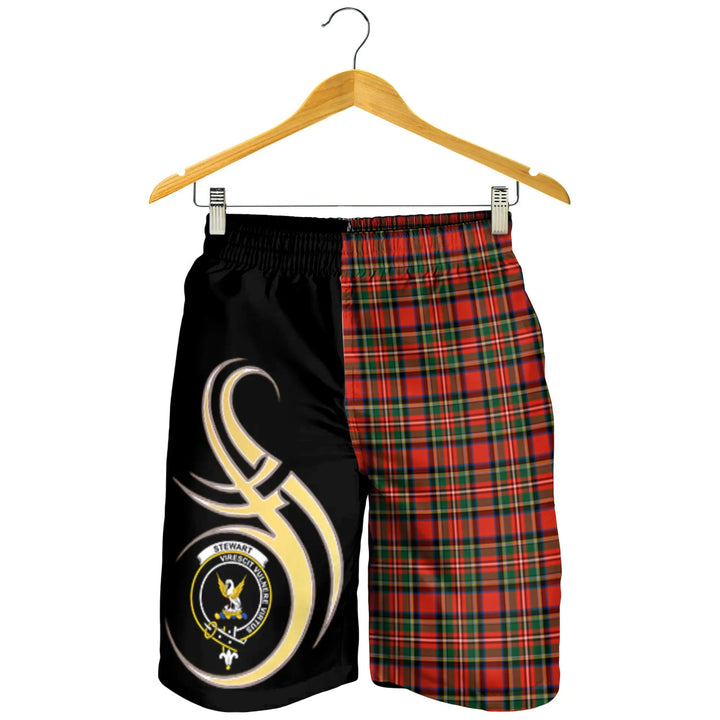 Scottish Stewart Royal Modern Clan Crest Tartan Believe in Me Men's Shorts