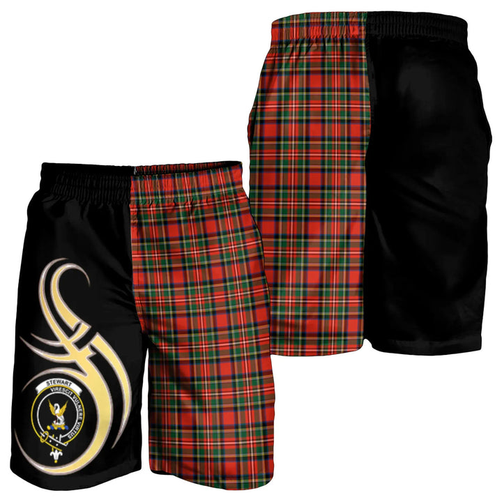 Scottish Stewart Royal Modern Clan Crest Tartan Believe in Me Men's Shorts