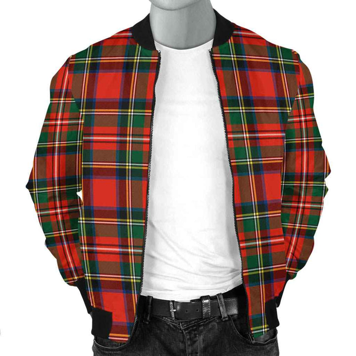Scottish Stewart Royal Modern Clan Tartan Bomber Jacket Tartan Plaid 2