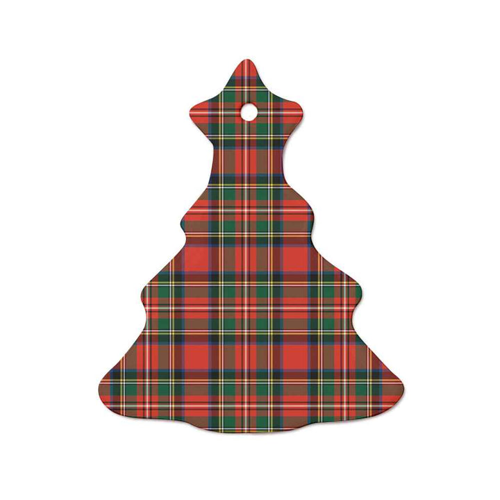 Scottish Stewart Royal Modern Clan Tartan Ceramic Ornament  Tree Shape Tartan Plaid
