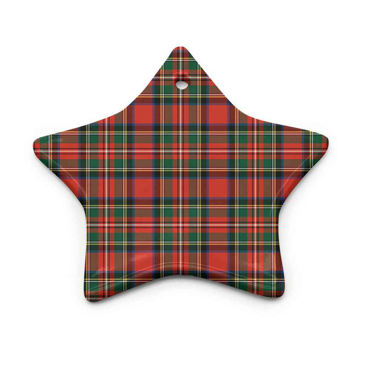 Scottish Stewart Royal Modern Clan Tartan Ceramic Ornament Star Shape Tartan Plaid