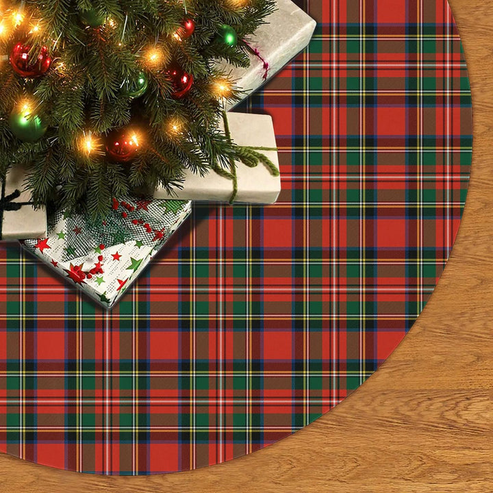 Scottish Stewart Royal Modern Clan Tartan Christmas Tree Skirt No Tassels 2 Tartan Plaid