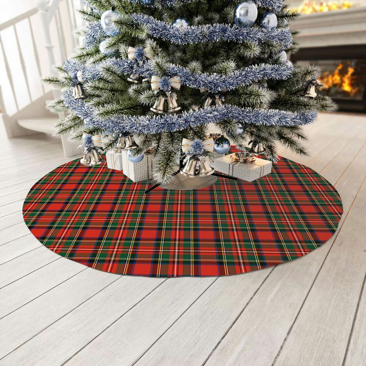 Scottish Stewart Royal Modern Clan Tartan Christmas Tree Skirt No Tassels 3 Tartan Plaid