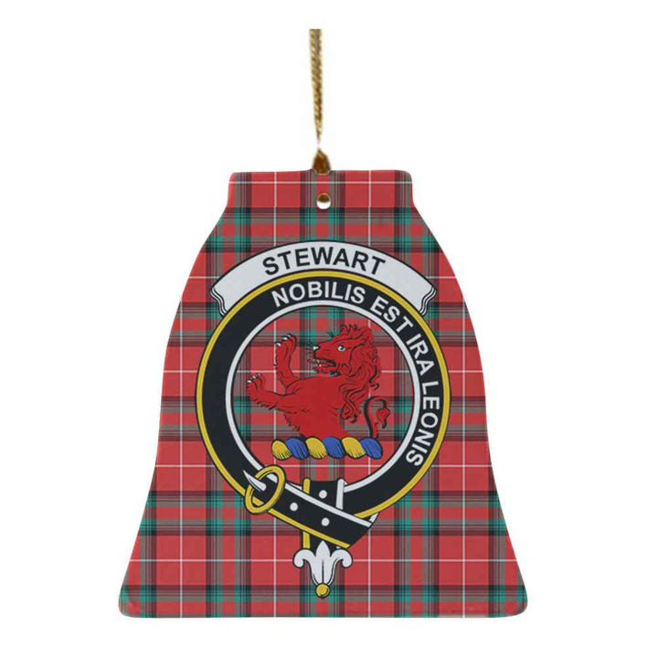 Scottish Stewart (Stuart) of Bute Clan Crest Tartan Ceramic Ornament Bell Shape Tartan Plaid