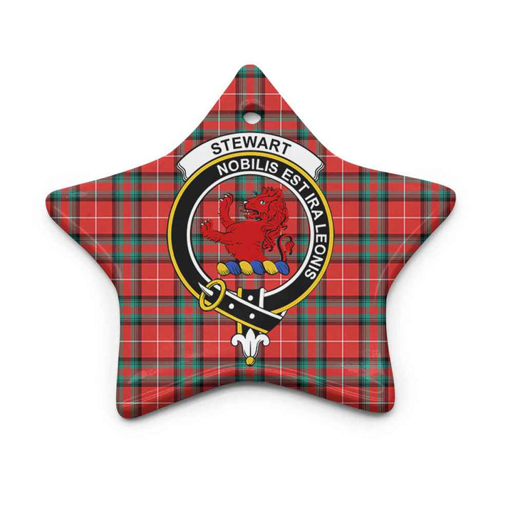 Scottish Stewart (Stuart) of Bute Clan Crest Tartan Ceramic Ornament Star Shape Tartan Plaid