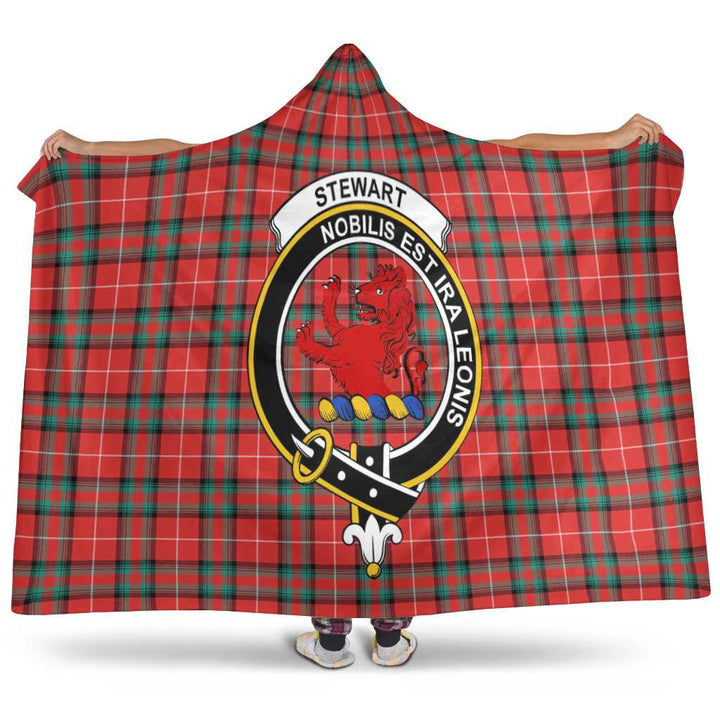 Scottish Stewart (Stuart) of Bute Clan Crest Tartan Hooded Blanket Tartan Plaid 1