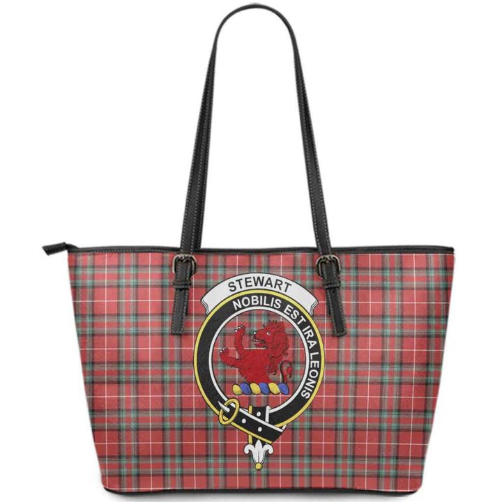 Scottish Stewart (Stuart) of Bute Clan Crest Tartan Leather Tote Tartan Plaid