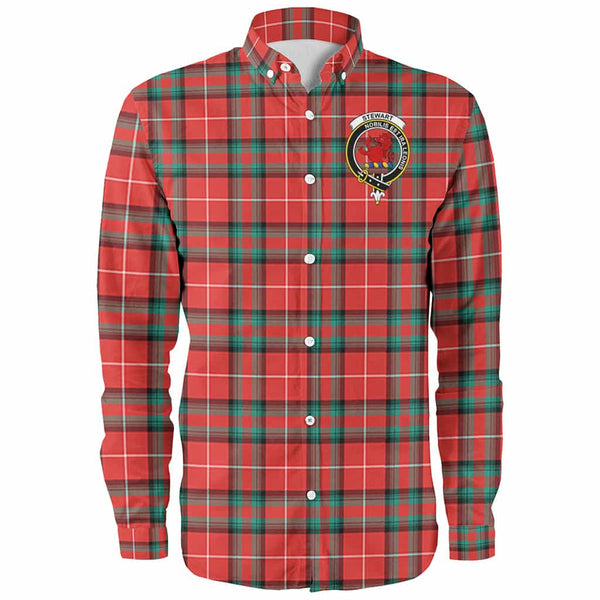 Scottish Stewart (Stuart) of Bute Clan Crest Tartan Long Sleeve Shirt Front Side Tartan Plaid