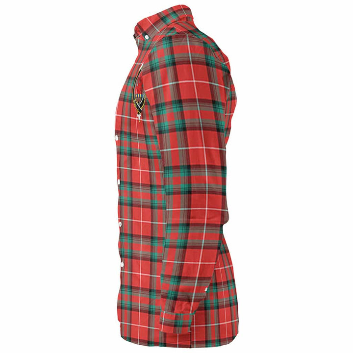 Scottish Stewart (Stuart) of Bute Clan Crest Tartan Long Sleeve Shirt Tartan Plaid